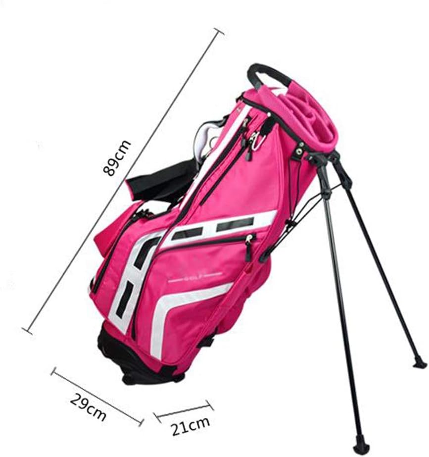 MU キャディバック ゴルフバック クラブケース ゴルフ ピンク 黒ゴルフ